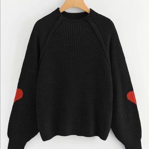 Heart on your sleeve sweater (black size s)